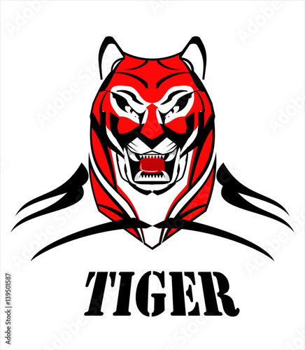 Fototapeta Naklejka Na Ścianę i Meble -  tiger, tiger head mascot.