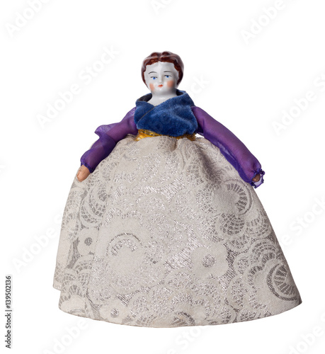 Ancient women porcelain figurine, vintage dolls