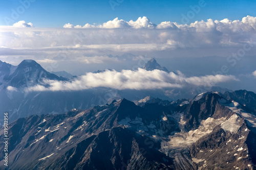 Elbrus. Mountain ranges shrouded in clouds © Yakiv Rodyhin