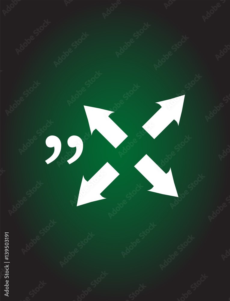 Fototapeta premium Quotation Mark Speech Bubble. Quote sign icon. Abstract background.