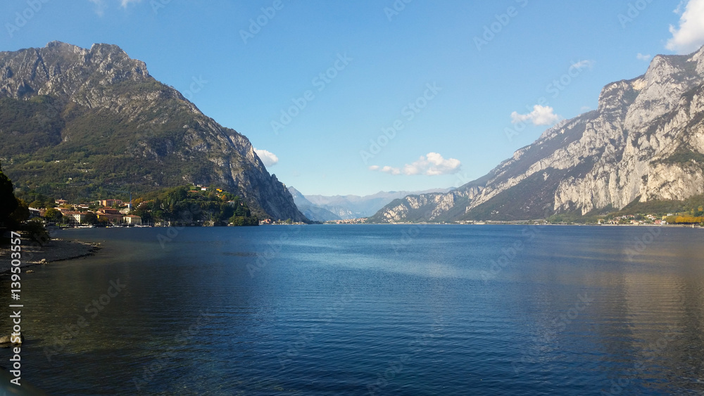 Alpine lake in northern Italy