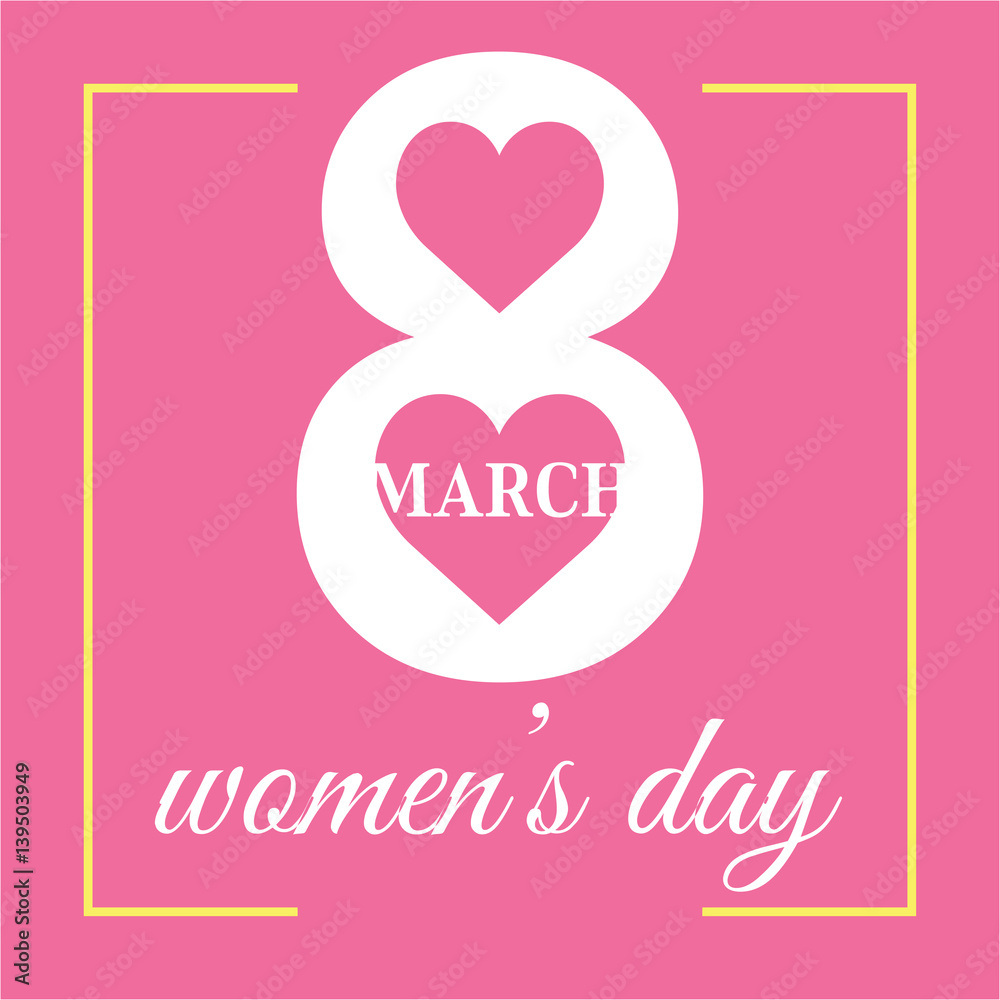 Vector illustration of 8 march womens day