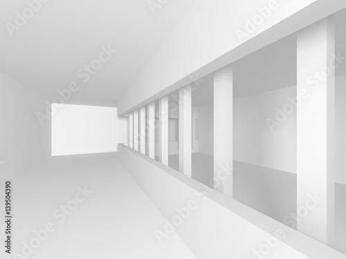 Abstract Modern White Architecture Background