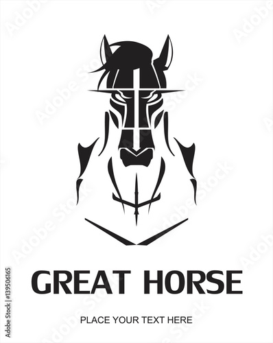 Great Horse. horse. Horse logo.