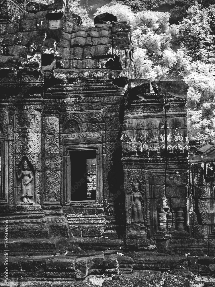INFRARED image od Angkor Wat - The bliss of Khmer art and architecture 