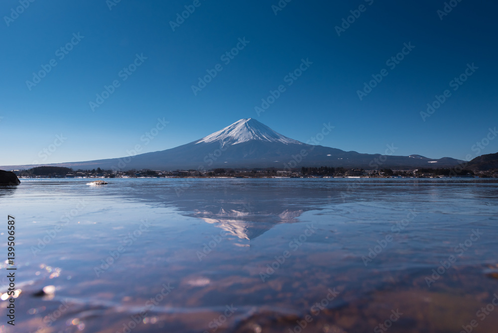 Kawaguchiko lake and mt.Fuji