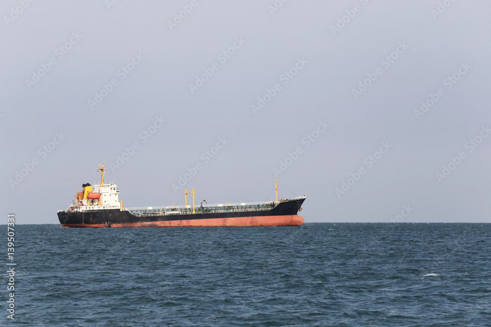 cargo ship in the sea.