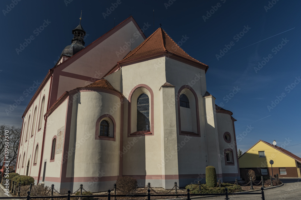Church in Rudolfov town near Ceske Budejovice