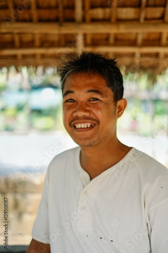 Middle-aged farmer in Asian province