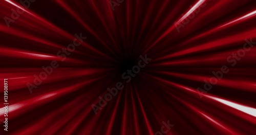 Endless moving abstract futuristic red 3D tunnel