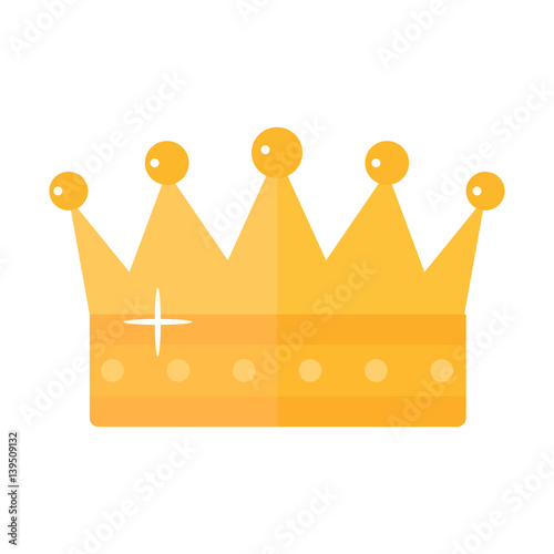 Golden crown vector illustration.