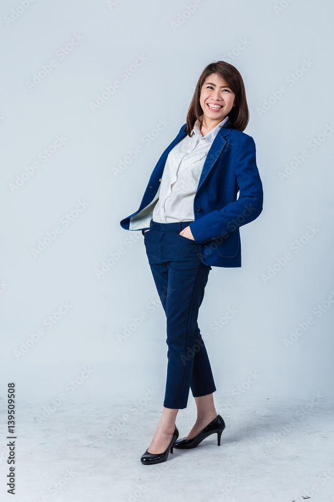 young asian businesswoman on white background young asian businesswoman on white background