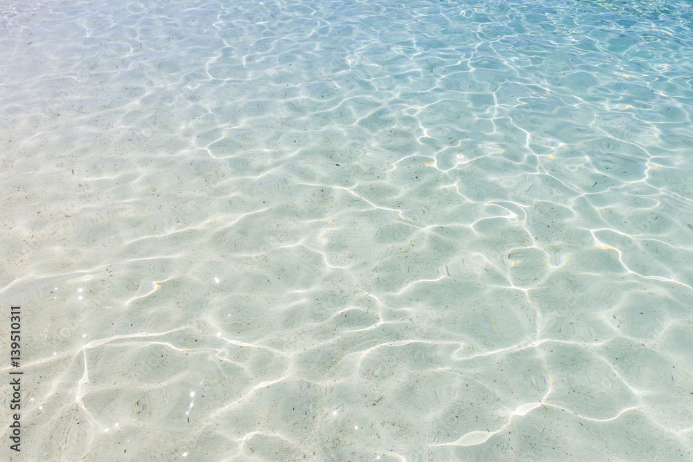 Reflections on a surface of a water in the sea Reflections on a surface of a water in the sea