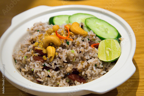 Fried rice with green curry, Thai Food