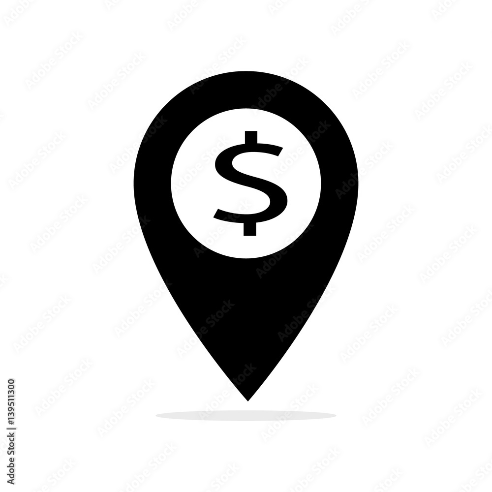 dollar is here icon on white background. dollar is here sign. dollar is here icon on white background. dollar is here sign.