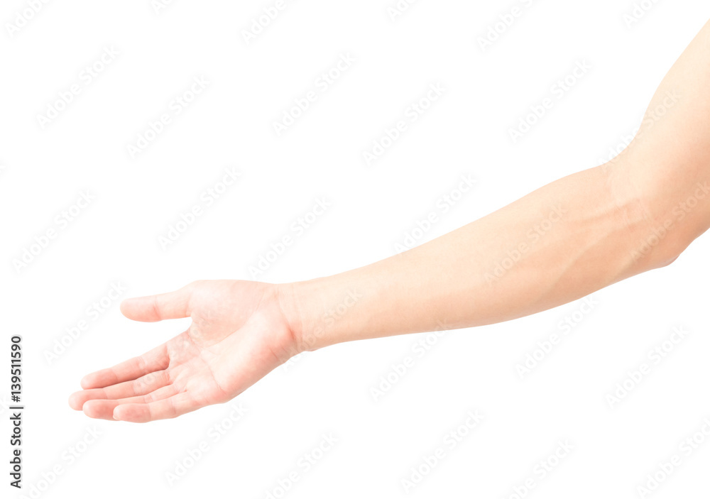 Man arm with blood veins on white background Man arm with blood veins on white background