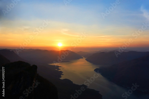 Sunrise at mountain view point, Pha Daeng Luang, Mae Ping Nation Park, Lumphun, Thailand