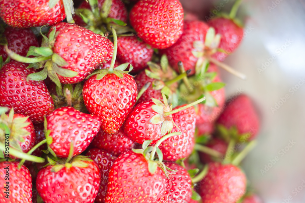 background from fresh strawberries, Top view background from fresh strawberries, Top view