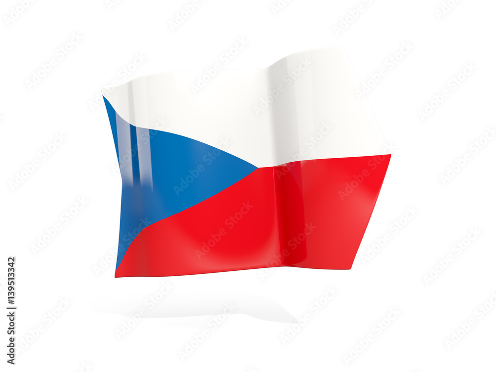 Arrow with flag of czech republic
