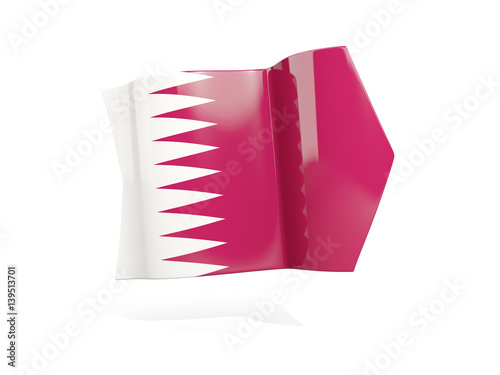 Arrow with flag of qatar