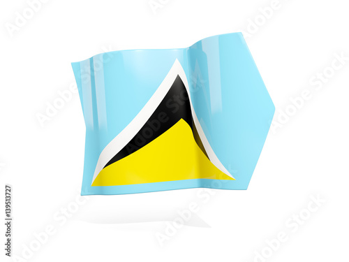 Arrow with flag of saint lucia