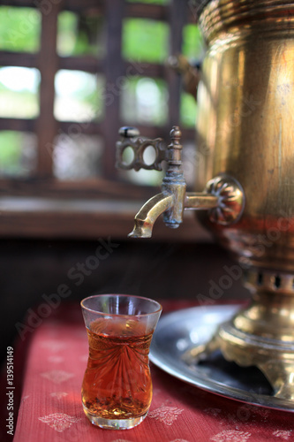 Tea cup and samovar