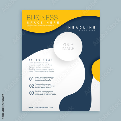 yellow cover brochure flyer design poster leaflet template for your business