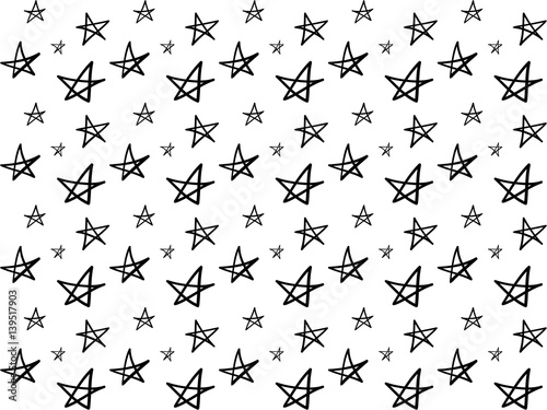 star hand drawing pattern