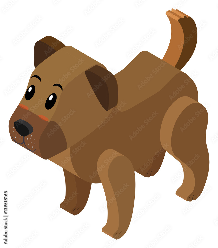 Fototapeta premium 3D design for little dog