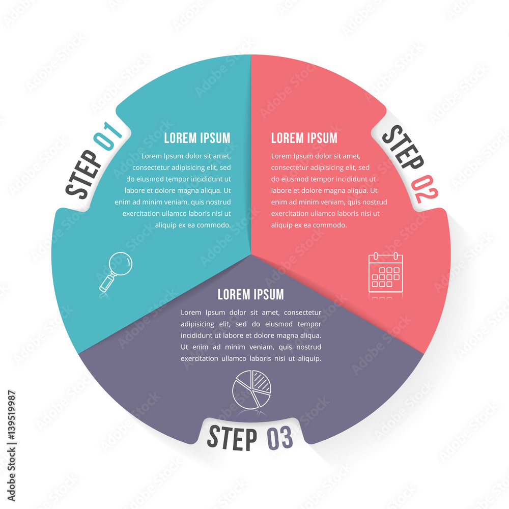 Circle Infographic Template with Four Elements