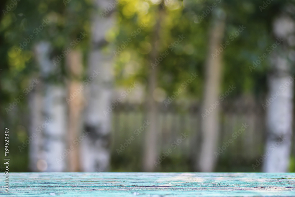 background table wooden outdoor bokeh