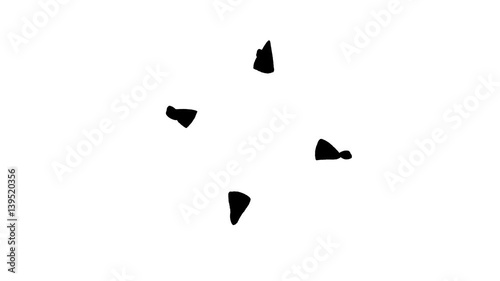 6 in 1 Splash explosions animated Clay elements. Set 4