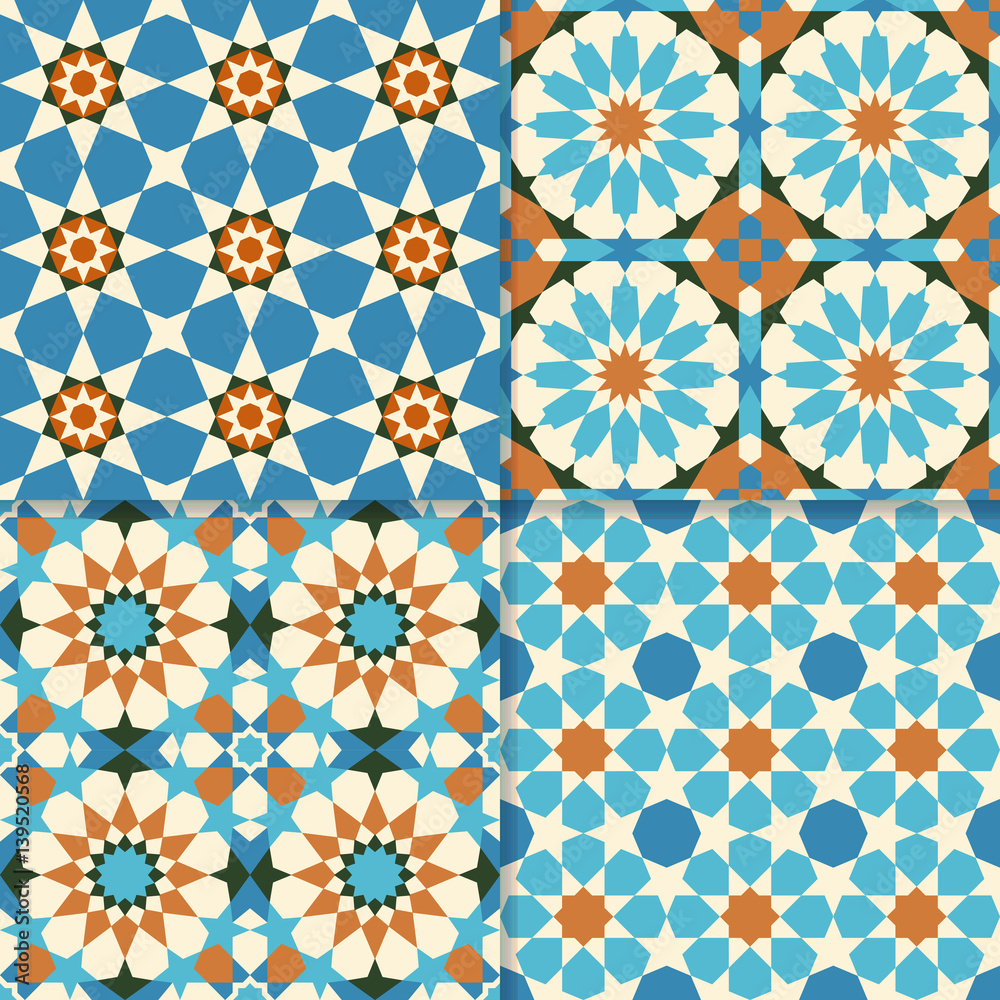 Traditional moroccan mosaic patterns
