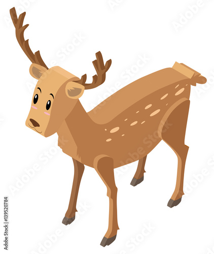 3D design for cute deer