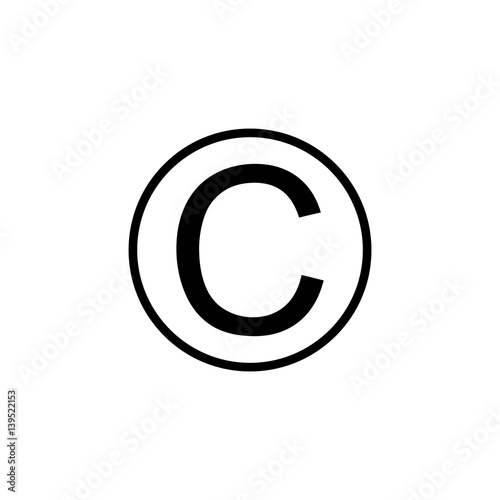 copyright symbol isolated vector
