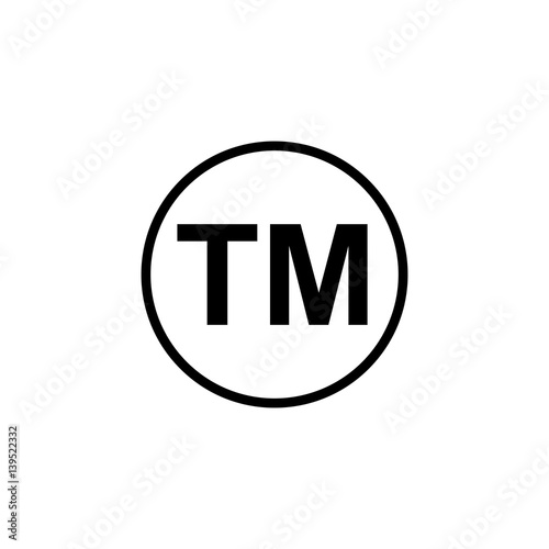 trademark symbol isolated vector