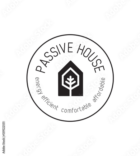 logo, picto, identité, marque, icône, écologie, maison passive, habitat, construction, isolation, architecte, tampon, signature