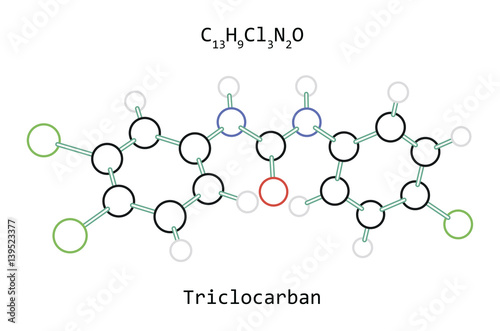 molecule C13H9Cl3N2O Triclocarban