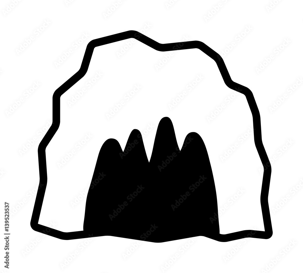 Vettoriale Stock Cave / cavern, animal den or dungeon line art vector icon  for apps and games | Adobe Stock