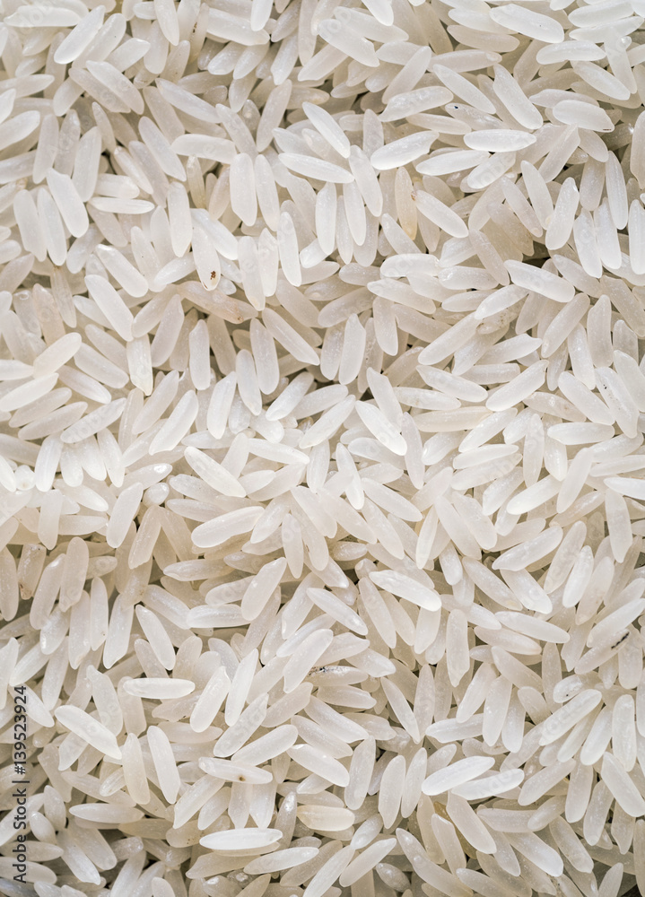 Dietary, crumbly rice close-up. Background