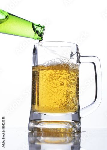 Celebrate international beer days with Drink Beeer on white background