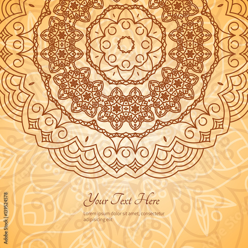 Round mandala vector