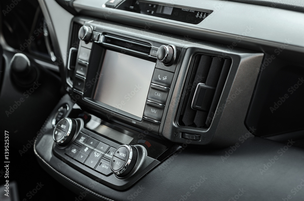 NIZHNY NOVGOROD, RUSSIA - JULY 21, 2013: Auto show. Car Dashboard