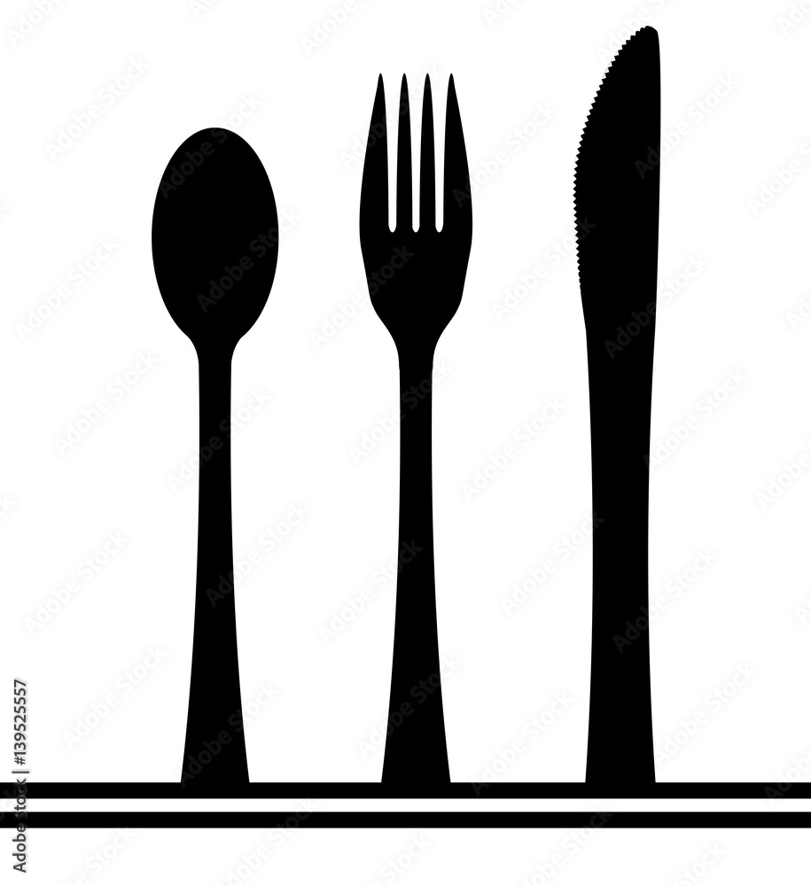 Knife Fork And Spoon Silhouette Knife Fork And Spoon Silhouette