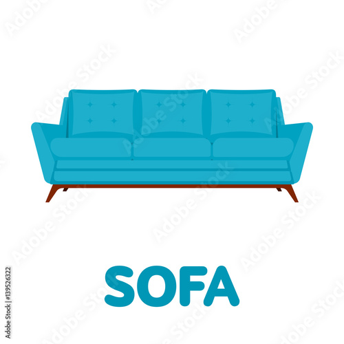 sofa flat design vector illustration