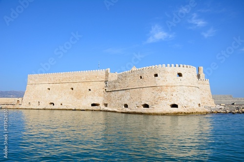 View of Koules castle in the harbour, Heraklion. © arenaphotouk