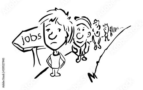 Werkloosheid concept