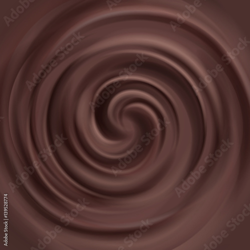 Liquid chocolate swirl vector background
