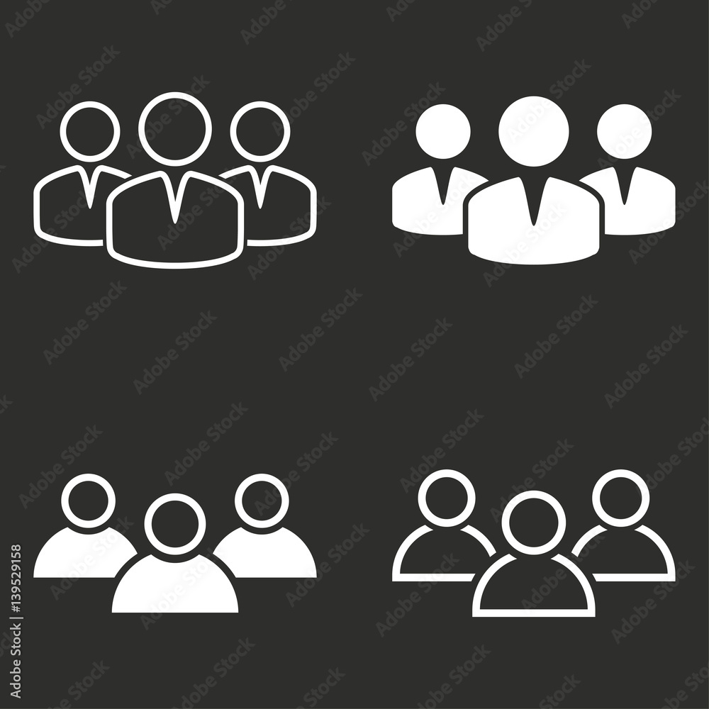 People icon set. People icon set.