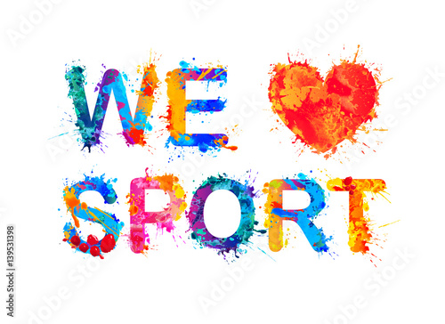 We love sport. Vector